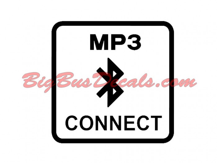 Set of 2 Bluetooth MP3 Connect Decals sticker