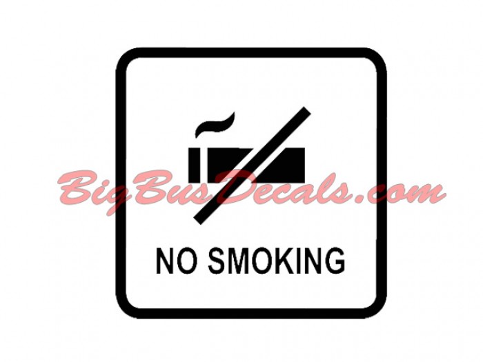 Set of 2 NO SMOKING Decals stickers