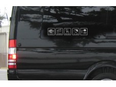 Set of 2 DISCO LIGHTS Decals sticker
